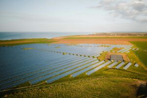 solar panels on farmland
