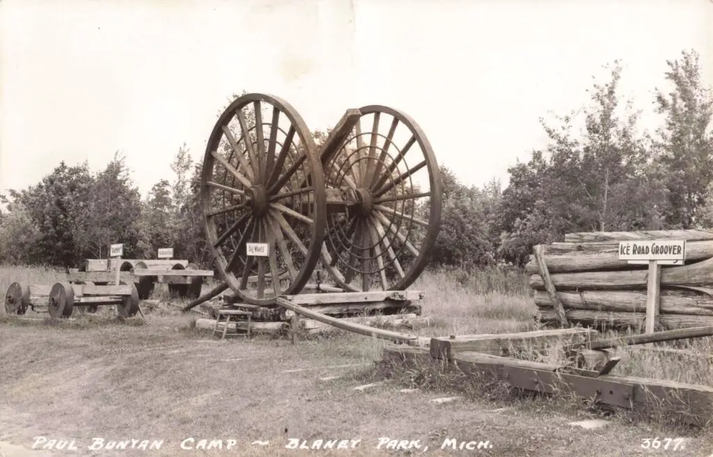 Old logging equipment at camp site.