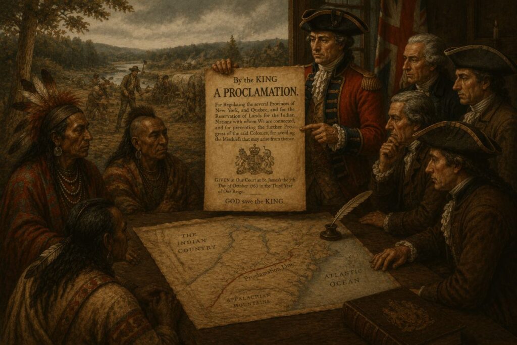 Historical meeting regarding land proclamation.