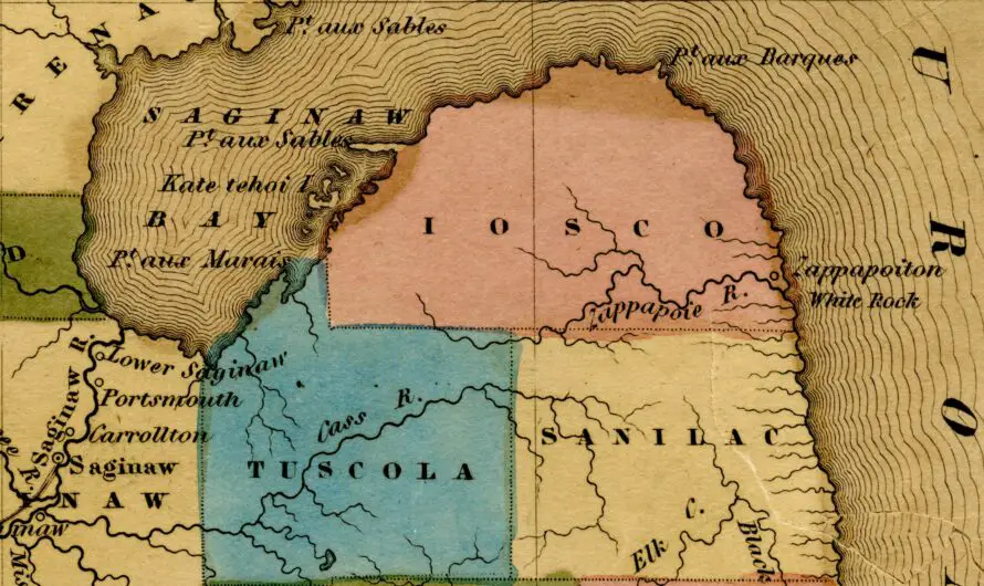 White Rock Michigan History – 1842 Map Labels “Zappapoiton” and “Zappapoie River” Near White Rock. What Was This Place?
