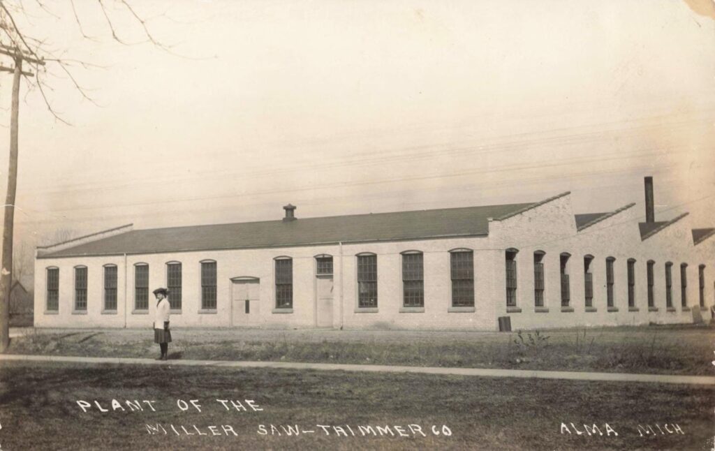 Old factory building with person