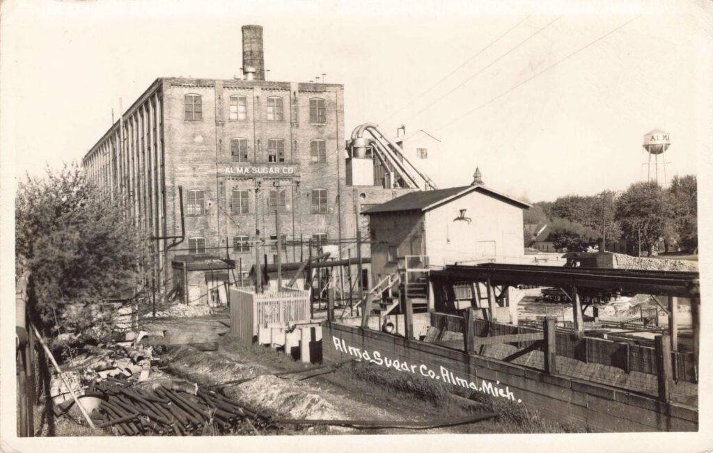 Old sugar factory with industrial surroundings