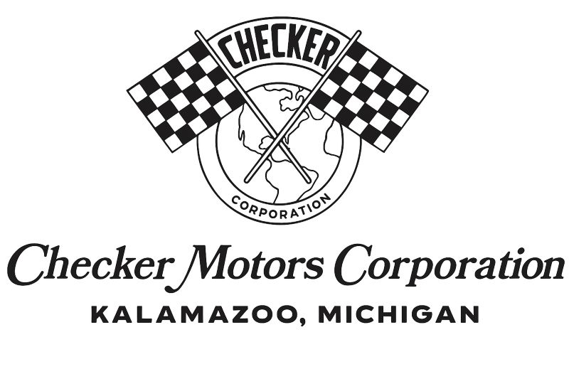 Checker Motors logo with flags