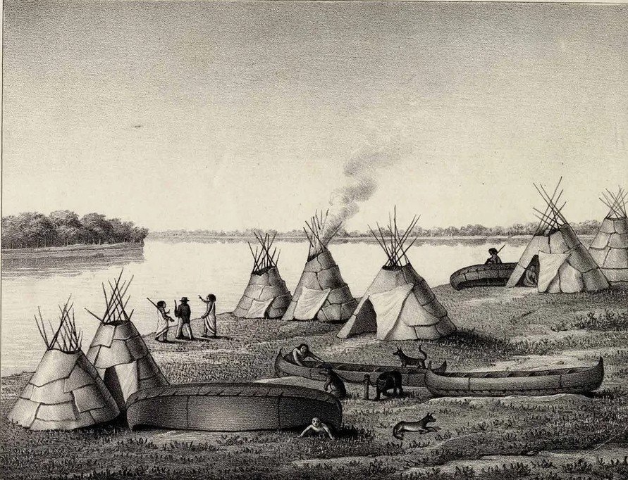 Historic camp by a river