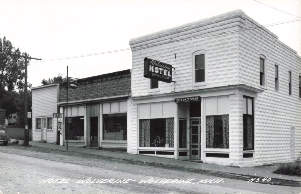 Historic hotel in Wolverine, Michigan.
