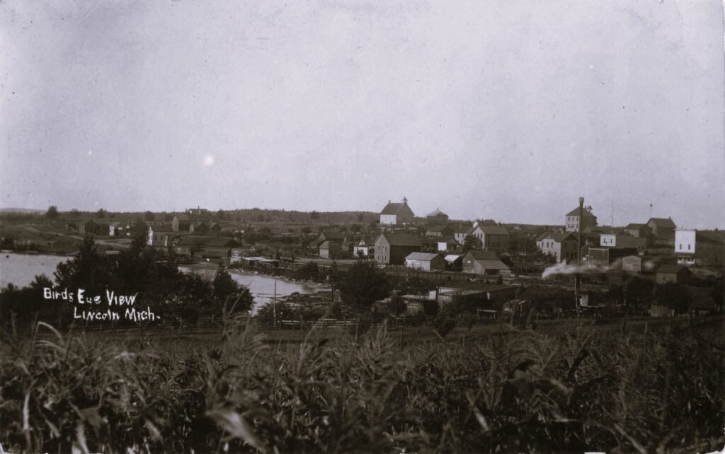 Historic view of Lincoln, Michigan.