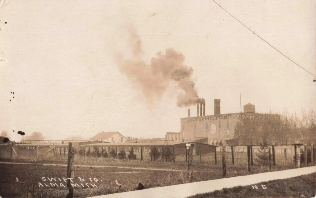 Old factory with smoke stacks
