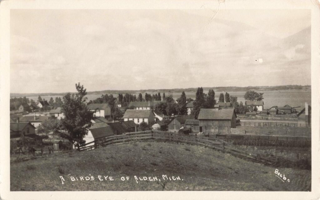 Alden, Michigan, bird's eye view.