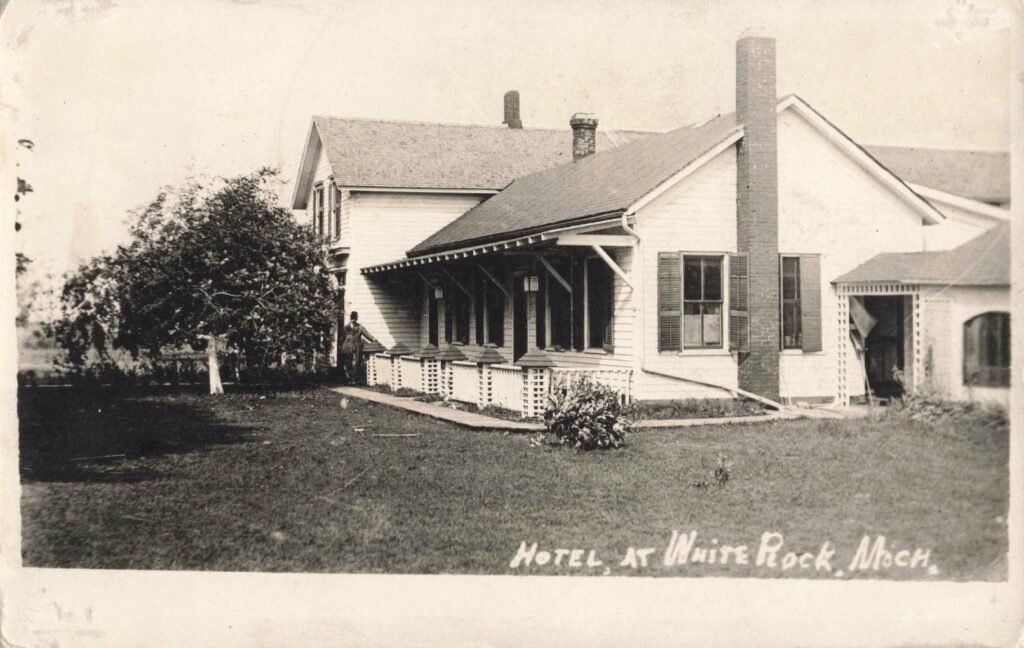 Historic hotel at White Rock, Michigan.