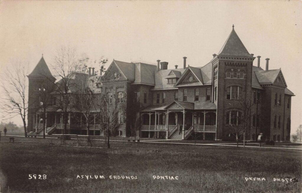 Historic asylum building in Pontiac.