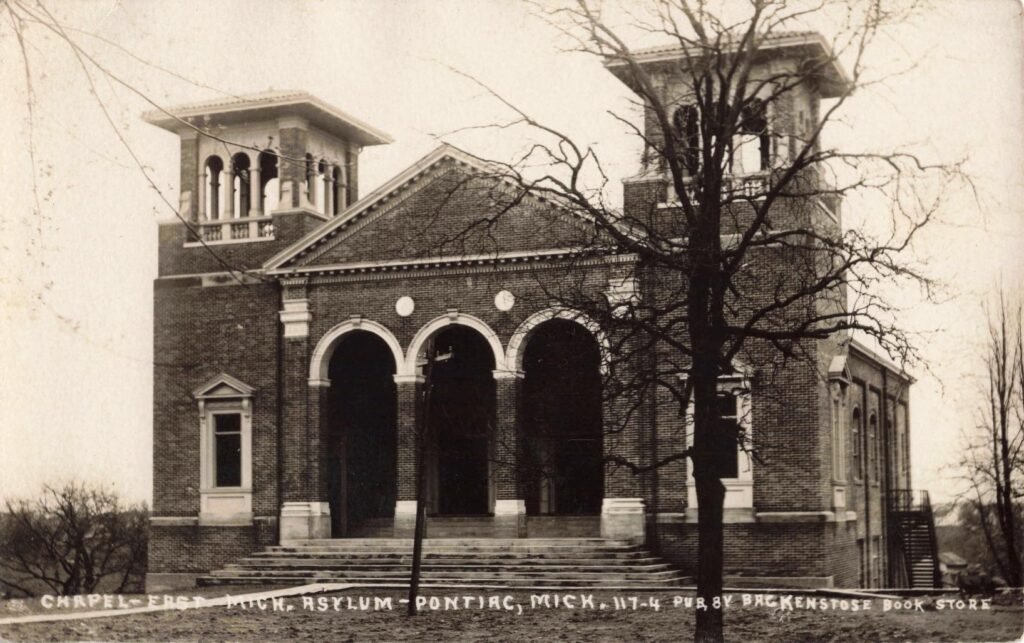 Historic building with arched entrance.