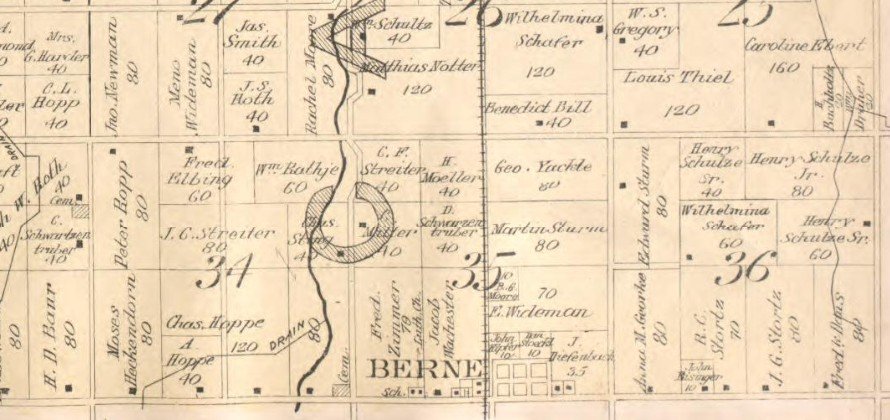 Berne in Caseville Township map 1904