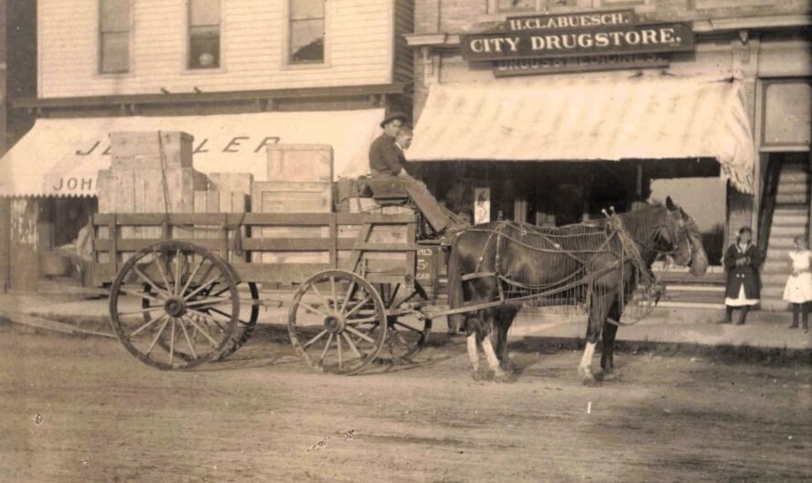 Crates on the Curb – Clabuesch City Drugstore, Sebewaing (1909)