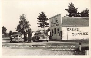 Jim and Mort Miller's Cabins, Little Hoe Island, 35 miles west of St. Iphace, Mich. on U.S.A. Scenic Highway 1958