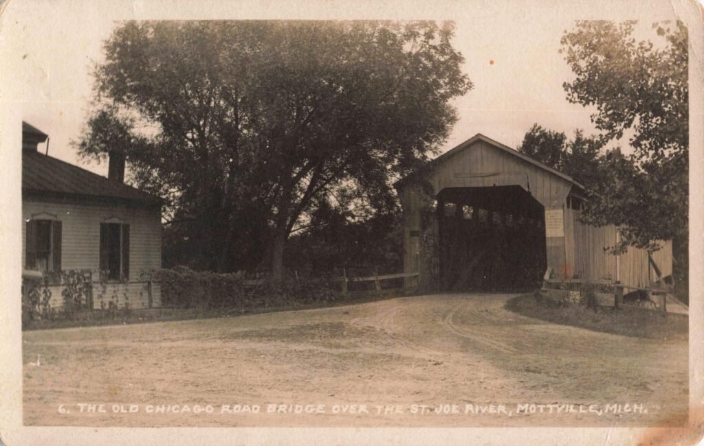 The Old Chicago Road Bridge over the St. Joe River, Mottville, Mich.