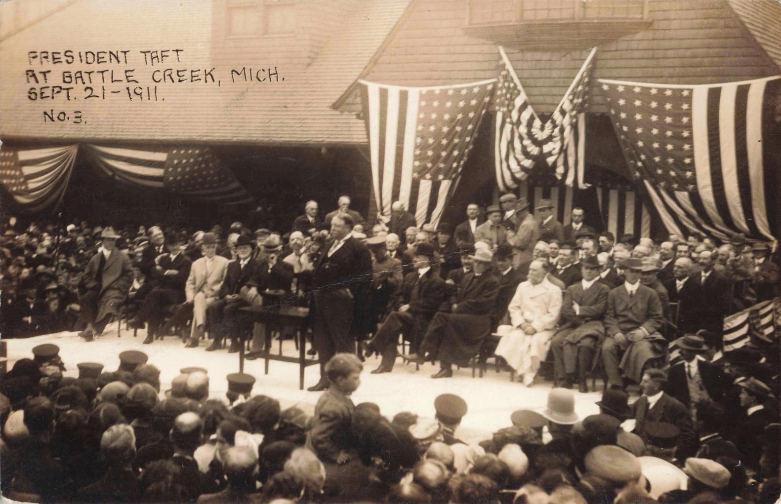 President Taft at Battle Creek, Mich. Sept. 21, 1911