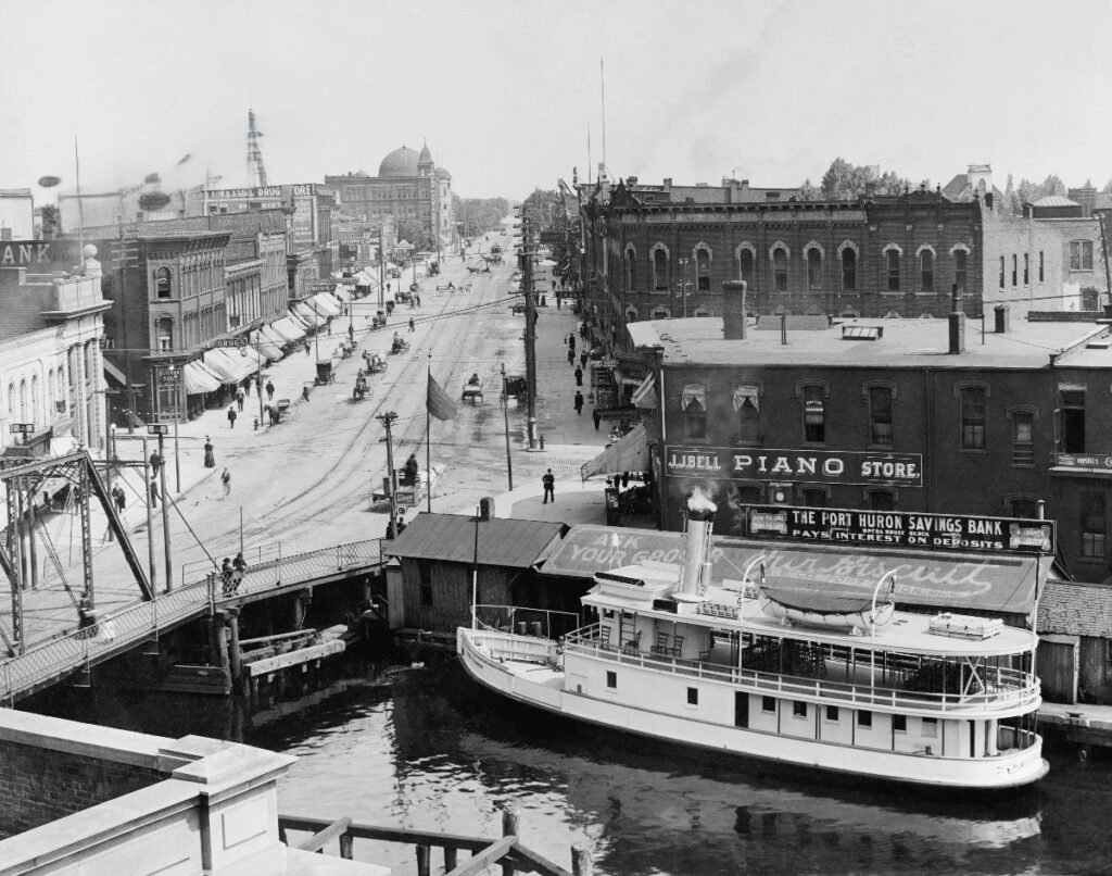 Ferry Grace Dormer docked at Port Huron - Port Huron Ferries