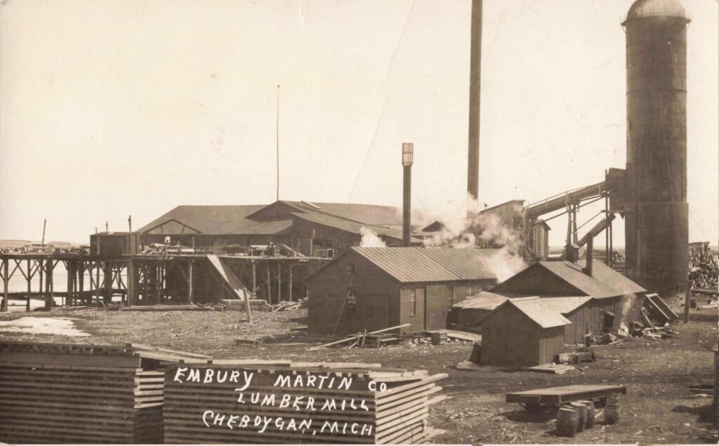 Historic lumber mill in Cheboygan, Michigan