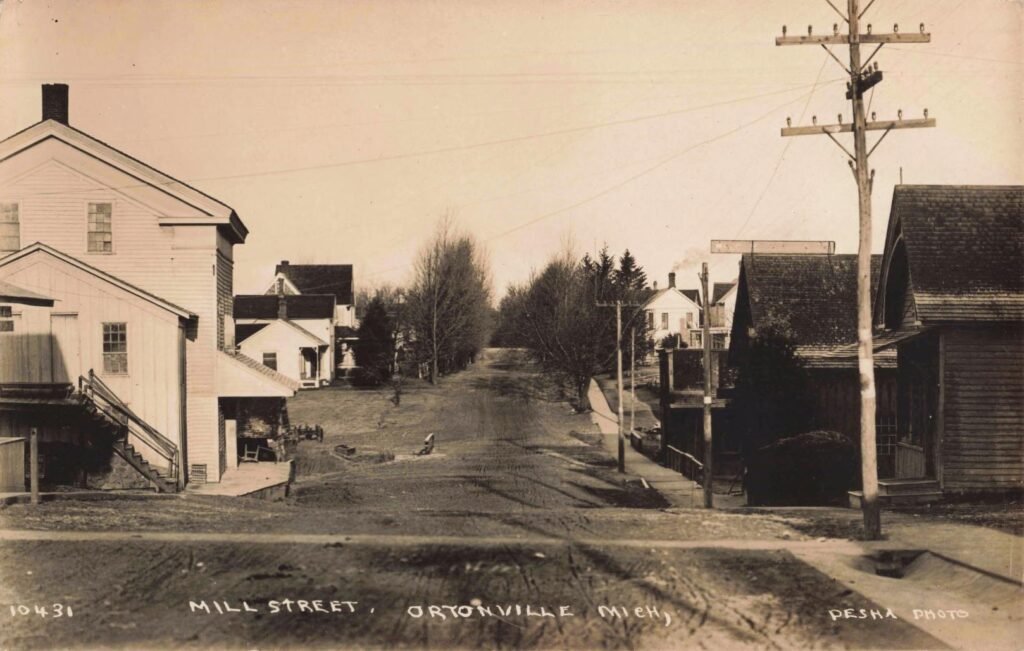 Mill St. Looking West Ortonville Mich.