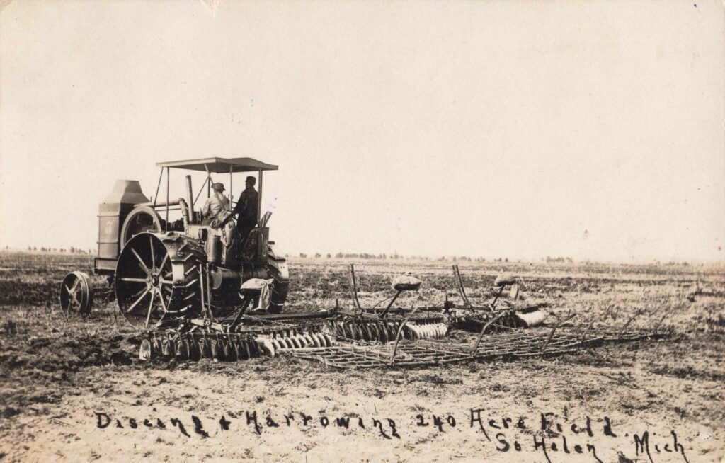 Discing & Harrowing 240 Acre Field. So. Helen, Mich. 1911