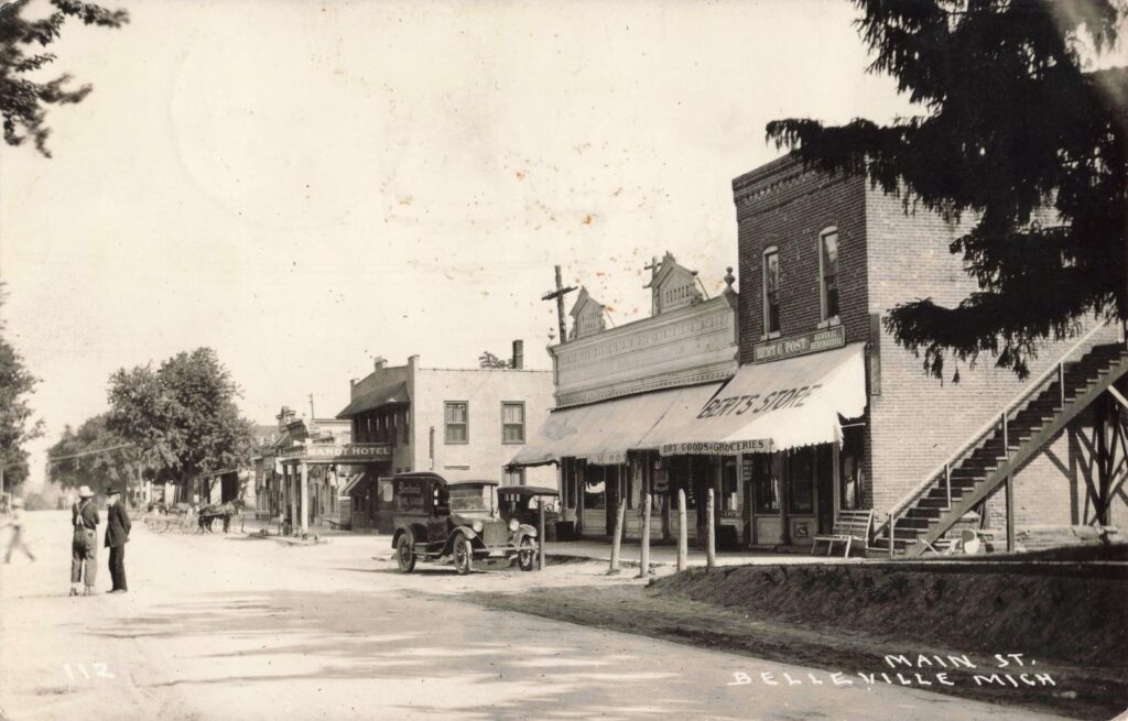 Main Street in Belleville, Michigan c1911
