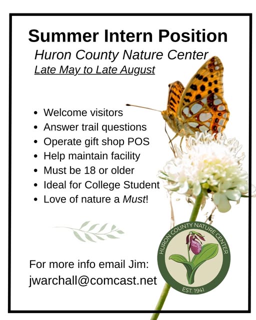 Summer intern position at nature center