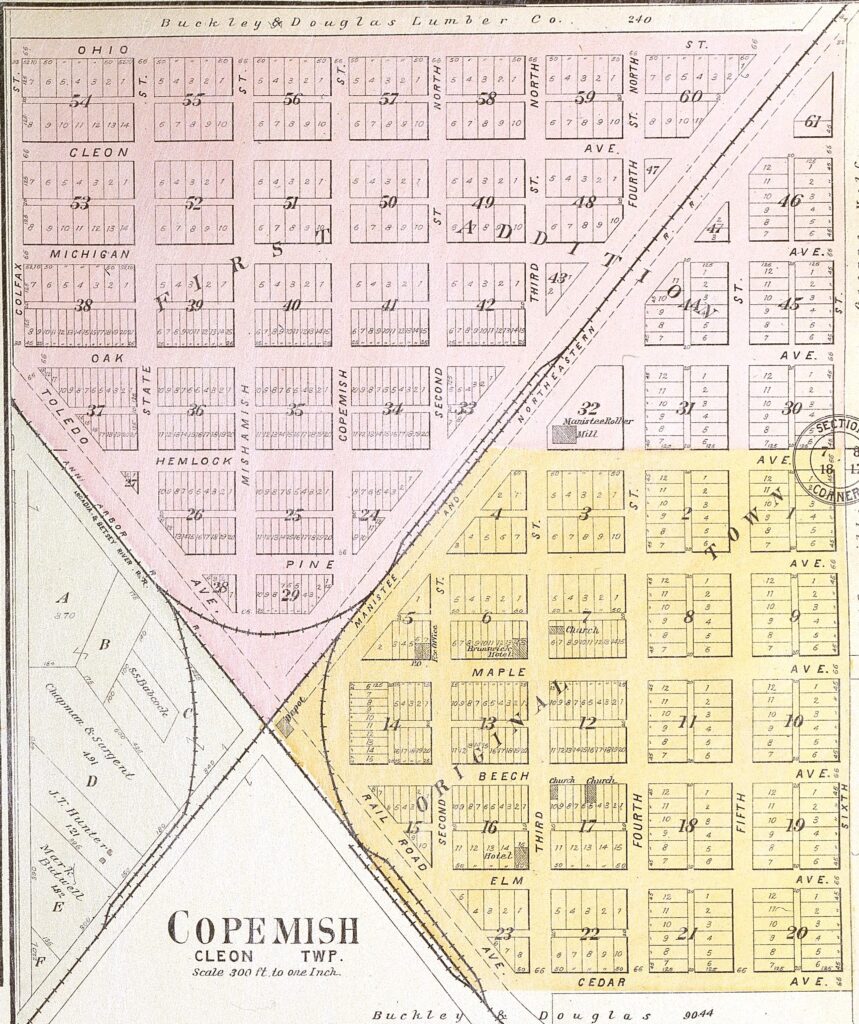Plat Map of Copemish 1900