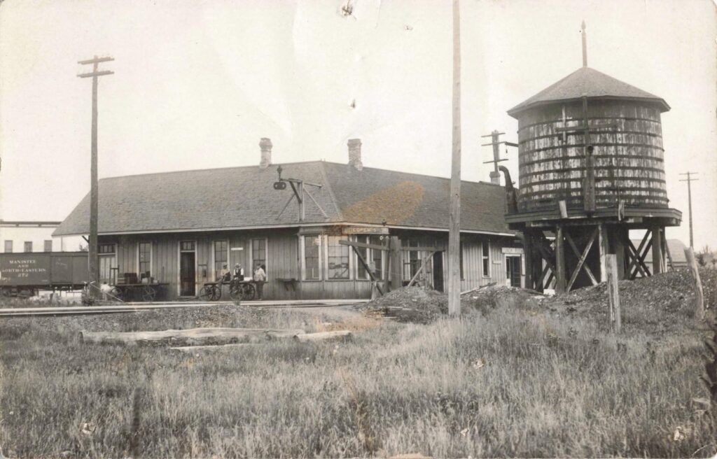 The Copemish union depot era—postcards show a depot built for passengers and for service, not just for freight. - The History of Copemish Michigan
