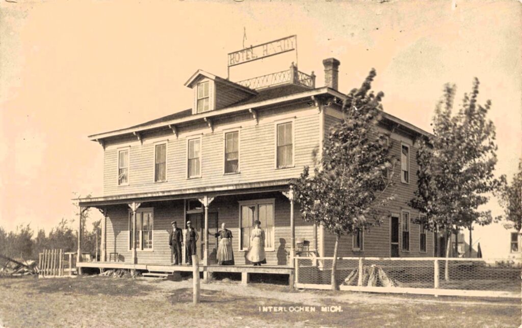  Hotel Hardy, one of the resort-era landmarks that grew with Interlochen’s summer economy. 