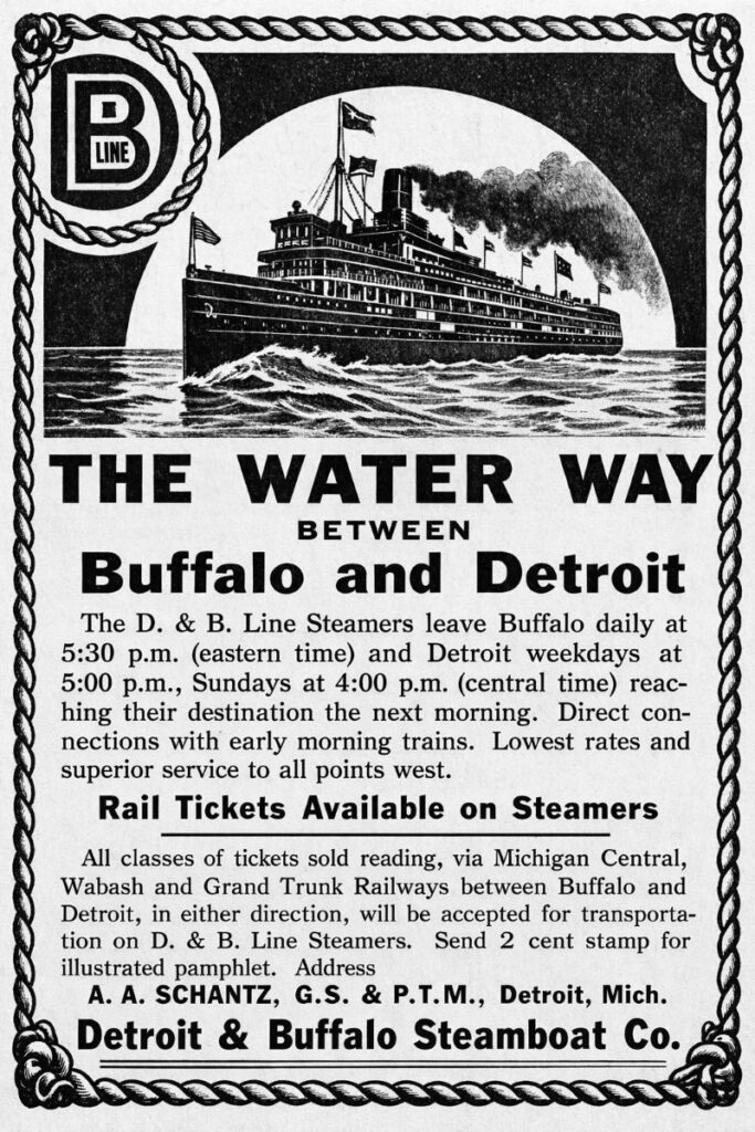 Vintage advertisement for steamship travel