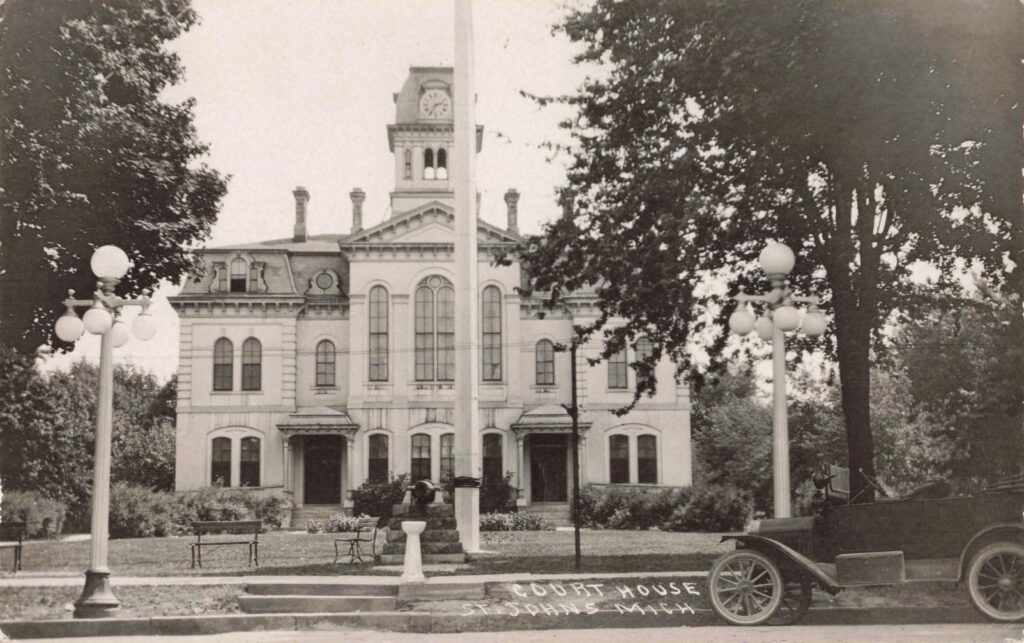 Clinton County courthouse grounds.