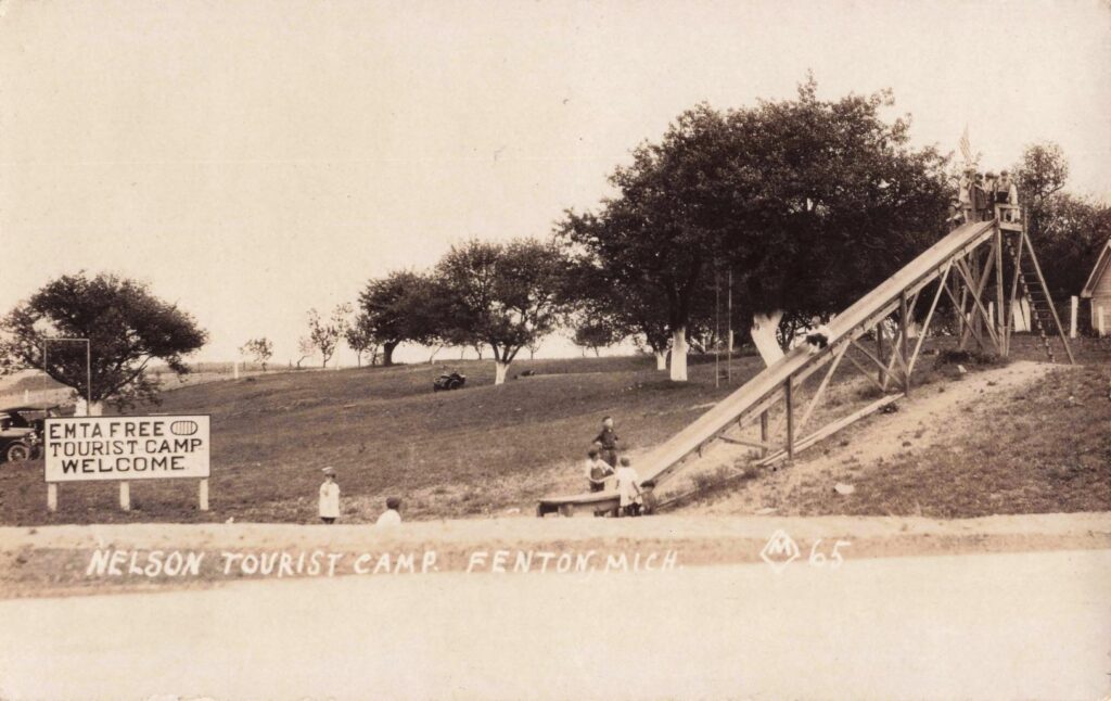 Nelson Tourist Camp view
A roadside-era view of traveler lodging in the auto age, built for motorists who needed a stopover.