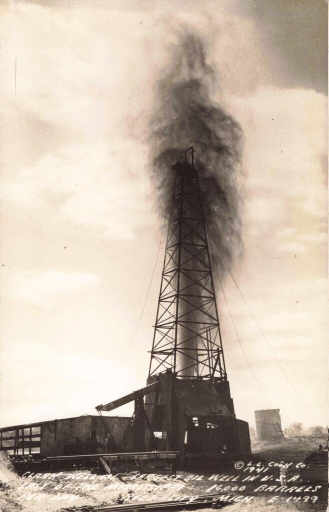 Clark Well No. 1 reportedly produced 16,000 barrels of oil per day,
