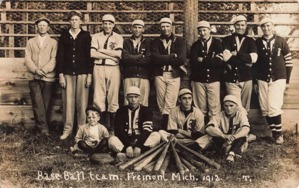 Fremont baseball team, 1912, representing local pride and recreation.