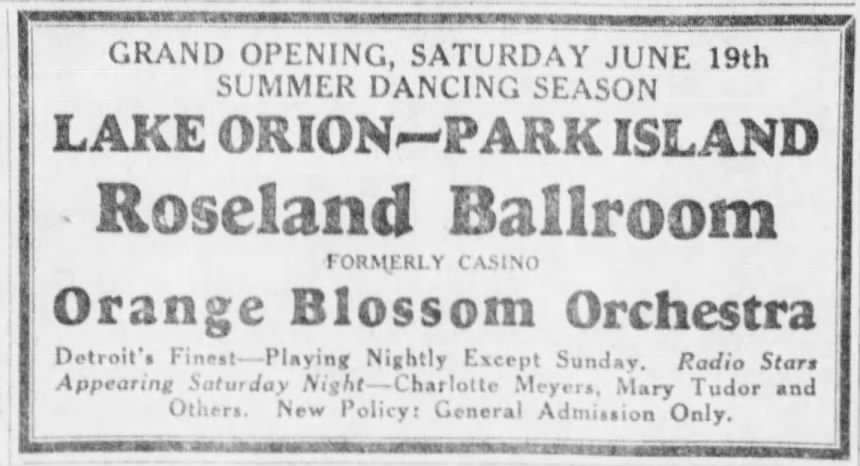 Advertisement for summer dancing event