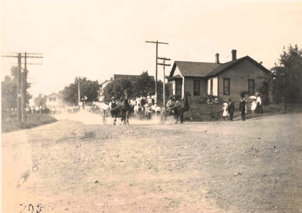 The History of Rives Junction includes a horse race down Main Street.