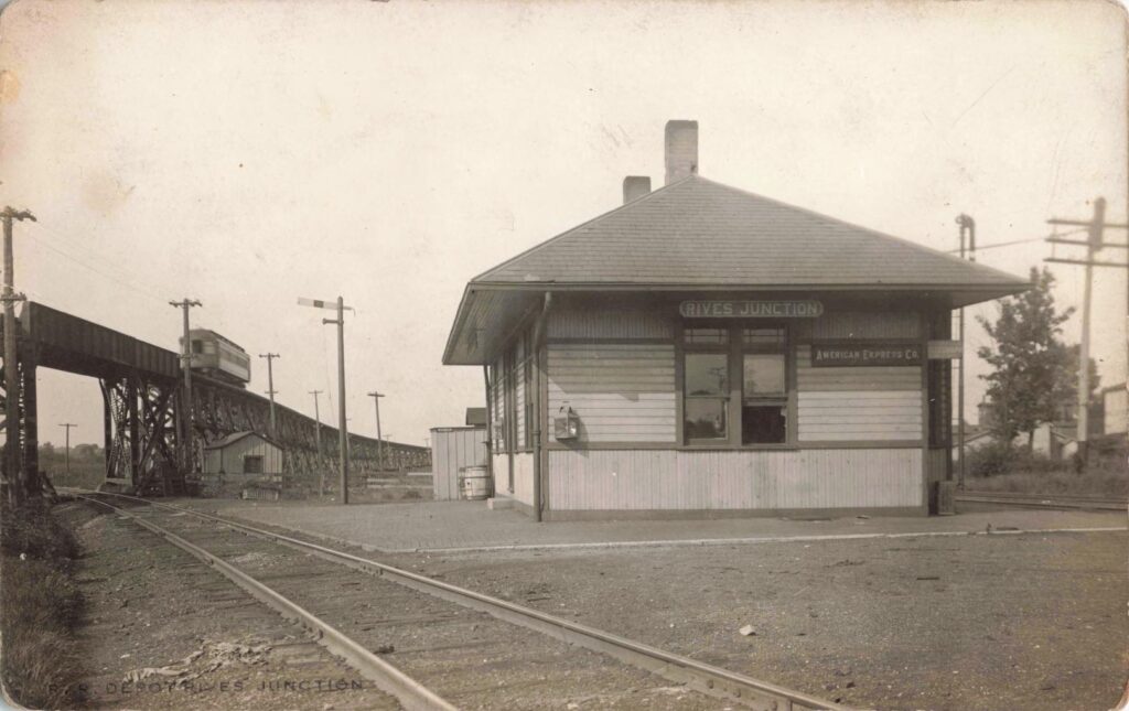 Old train station at junction.
