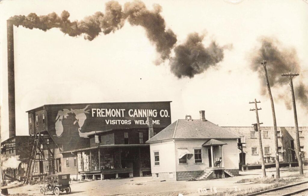  Fremont Canning Company, postmarked 1909, showing early food processing operations.