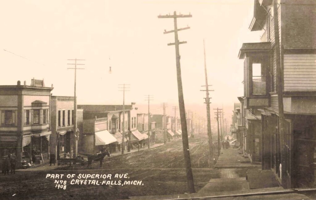 Historic street view, early 1900s.