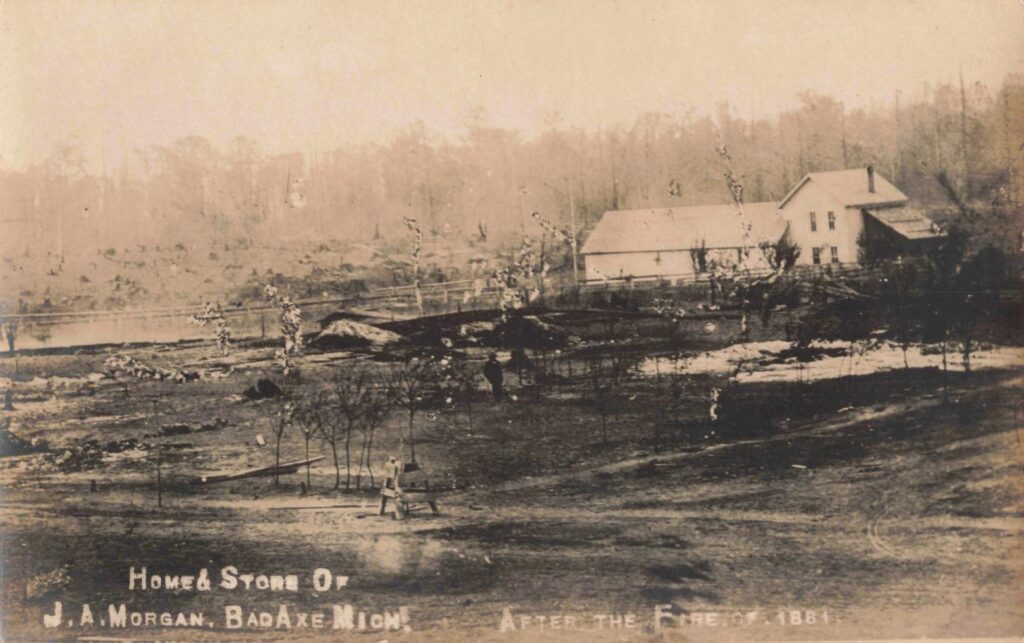Historic store and home after disaster.