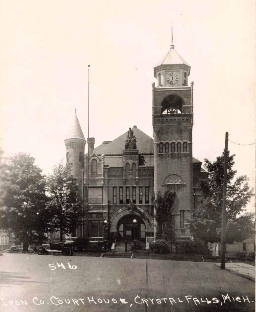 Historic courthouse in Crystal Falls.