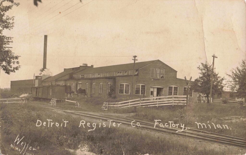 Detroit Register Co. factory, Milan, Michigan