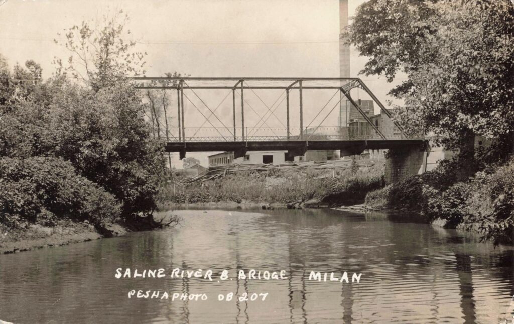 Salan River and Bridge in Milan