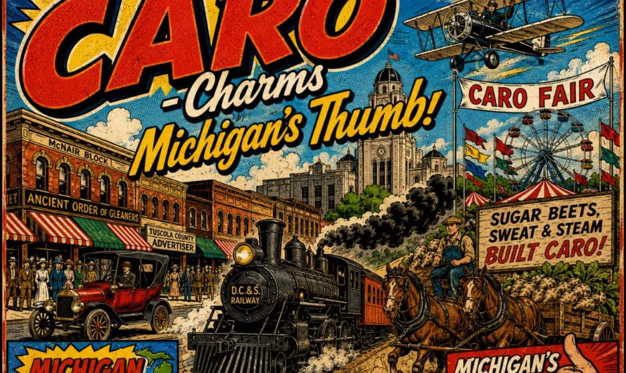 History of Caro Michigan – 3 Historic Videos of Rare Photos Showing What Built A Charming Thumb Town