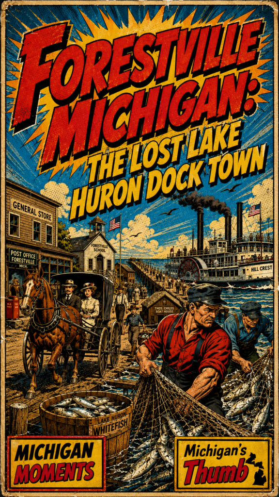 Vintage poster of Forestville, Michigan
