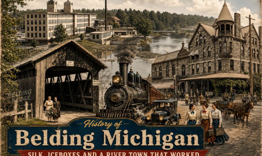 History of Belding Michigan – Soft Silk, Iceboxes and a River Town That Worked – (1871 -1940)
