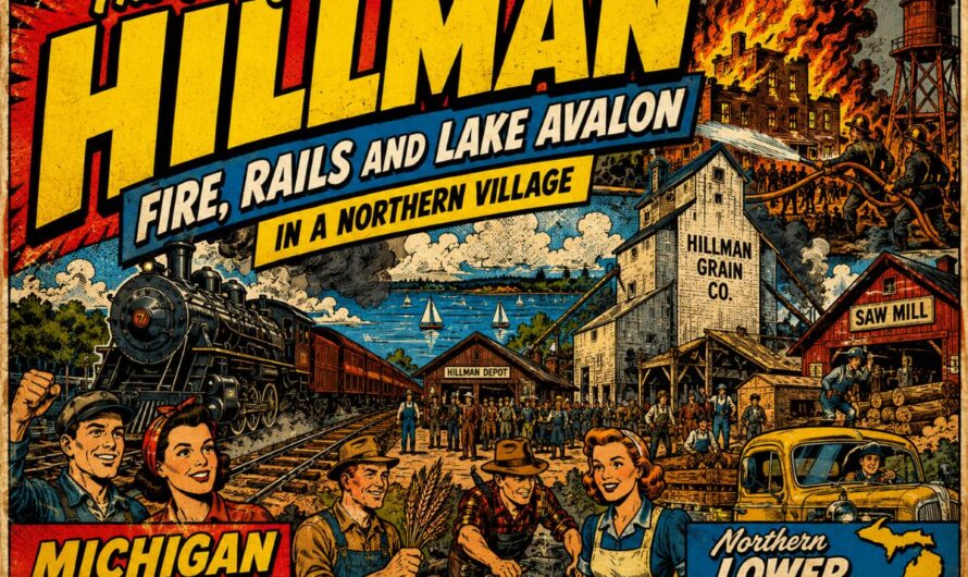 History of Hillman Michigan – 1908 Fire, Railroads and Lake Avalon Shaped a Northern Village