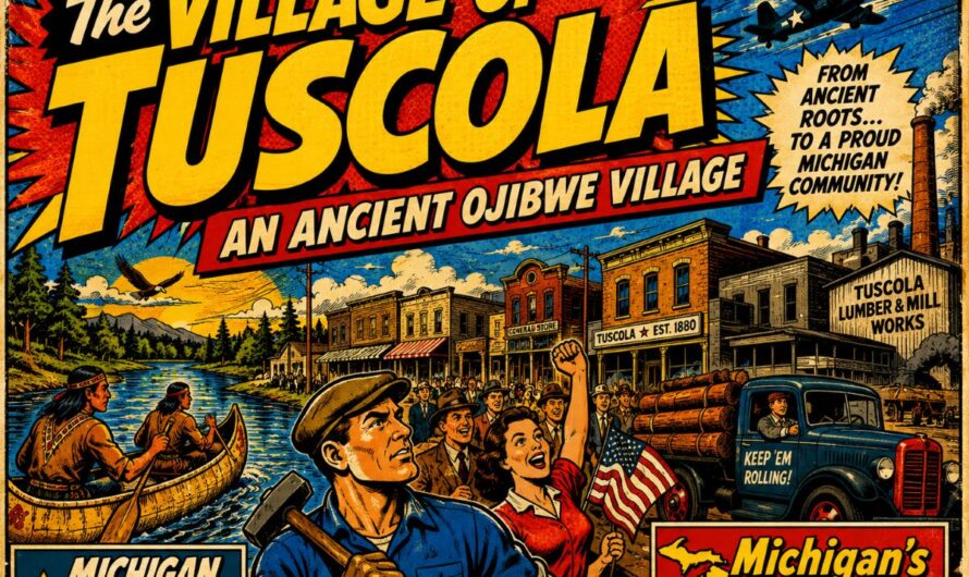 Main Street Village of Tuscola, c. 1900 – A Surprising Ancient Site on the Cass River