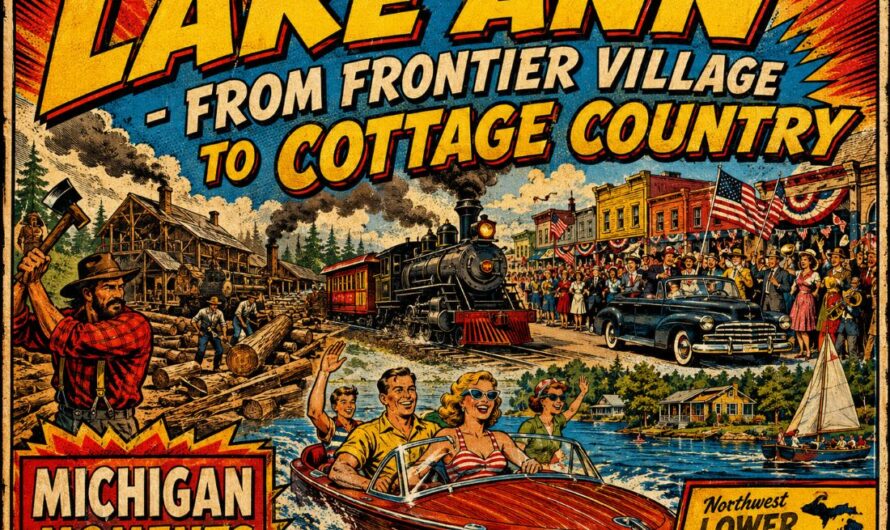 Humble History of Lake Ann Michigan – 14 Vintage Shots From Frontier Village To Cottage Country
