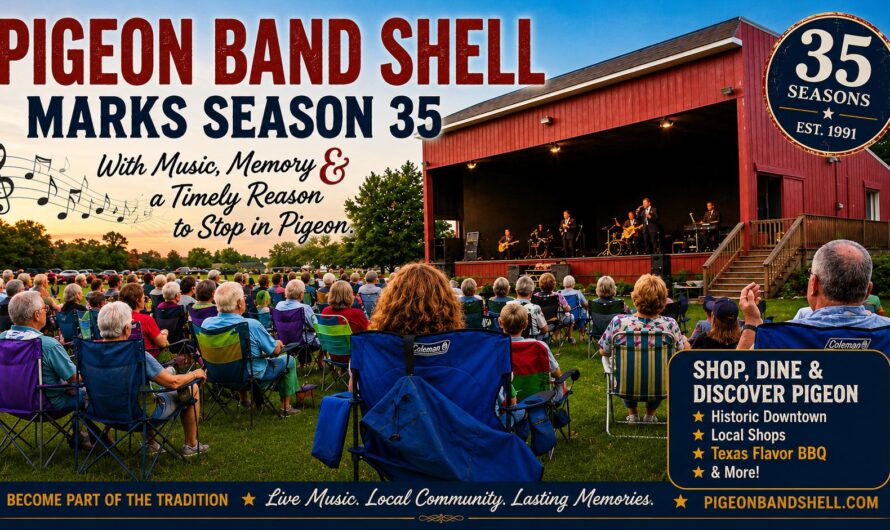 Pigeon Band Shell Marks Season 35 With Music, Memory and a Timely Reason to Stop in Pigeon